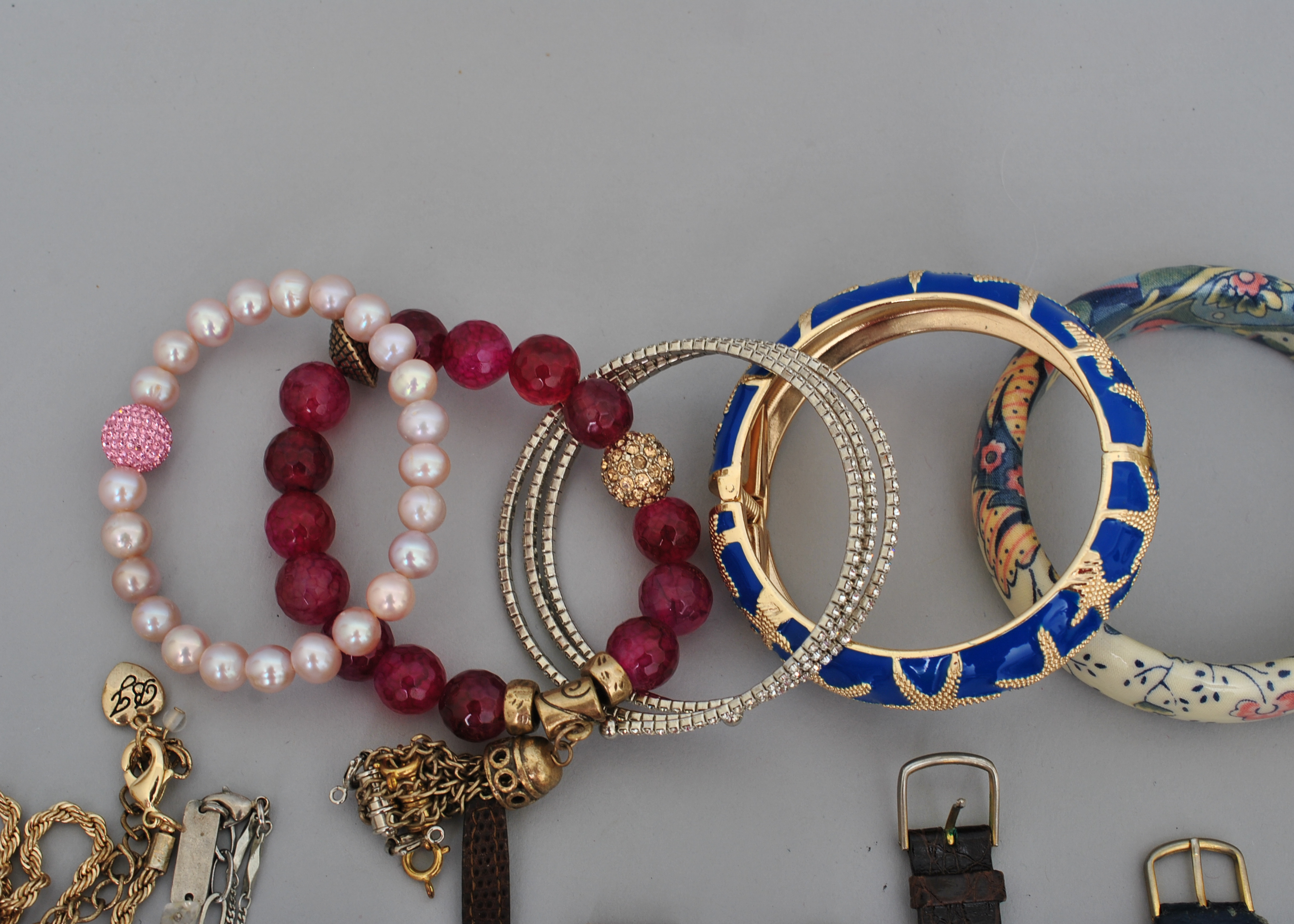 Sterling Silver Necklaces, Leather Watches and Costume Jewelry