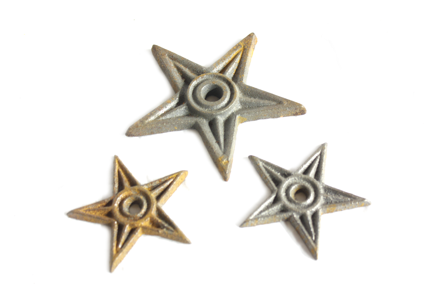 Trio of Aluminum Stars