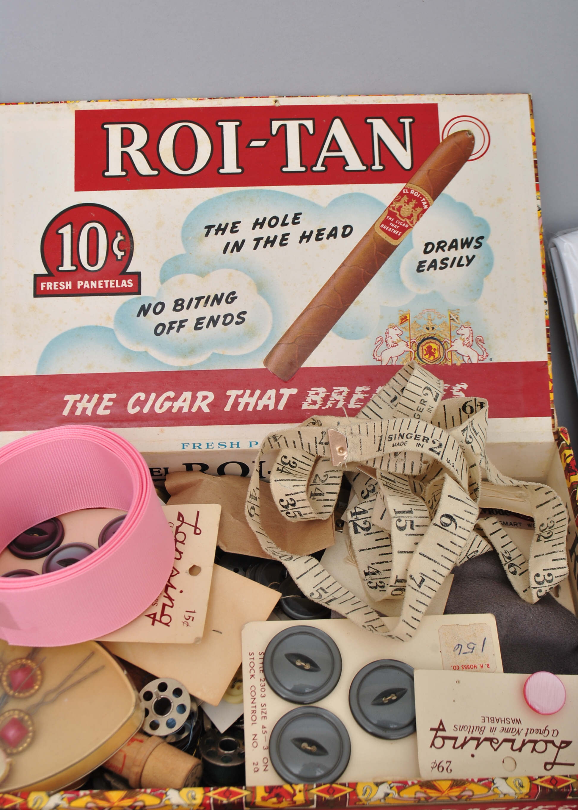 Collection of Sewing Supplies and Books