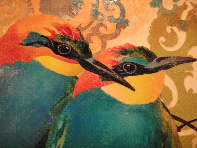 Evelia Sowash Giclee Print on Canvas Two Birds