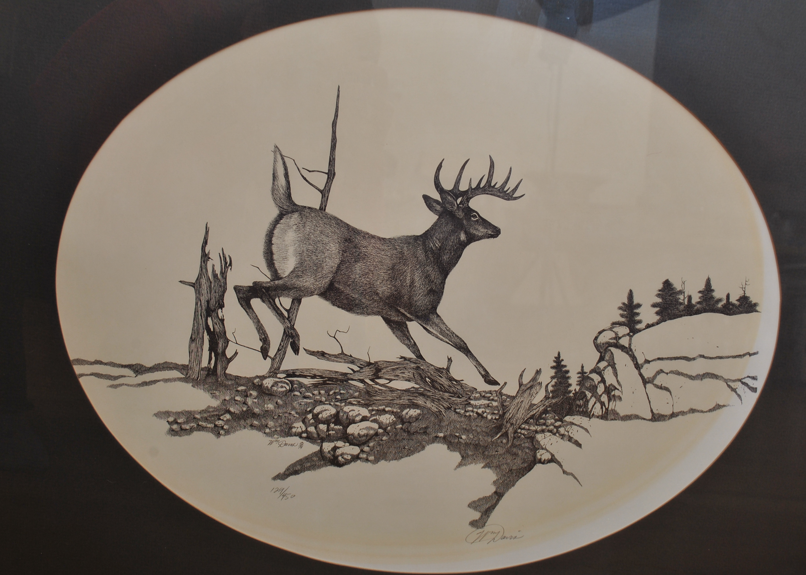 Pair of Deer Lithographs by William Davis