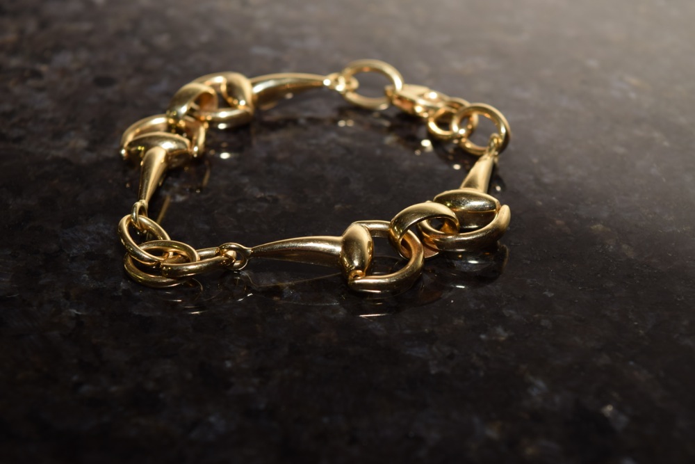 Roberto Coin 18K Gold Snaffle Bit Bracelet with Ruby