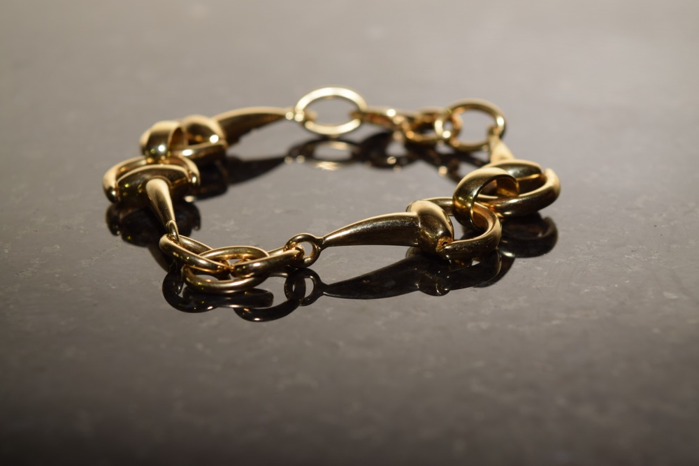 Roberto Coin 18K Gold Snaffle Bit Bracelet with Ruby