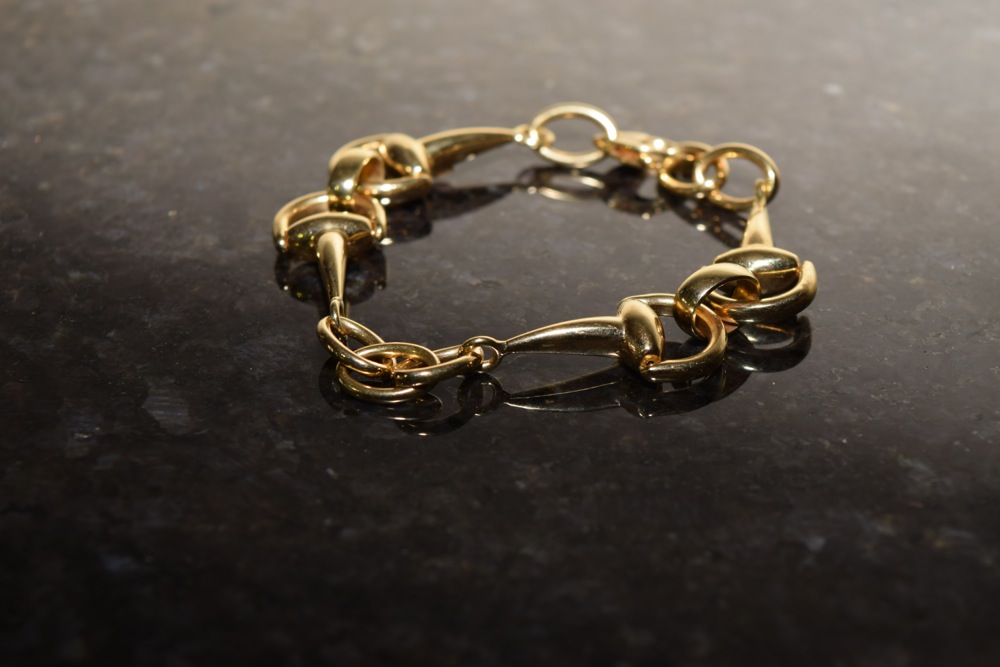 Roberto Coin 18K Gold Snaffle Bit Bracelet with Ruby