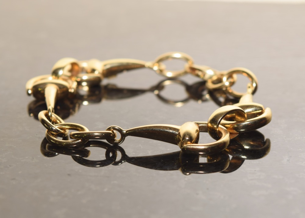 Roberto Coin 18K Gold Snaffle Bit Bracelet with Ruby