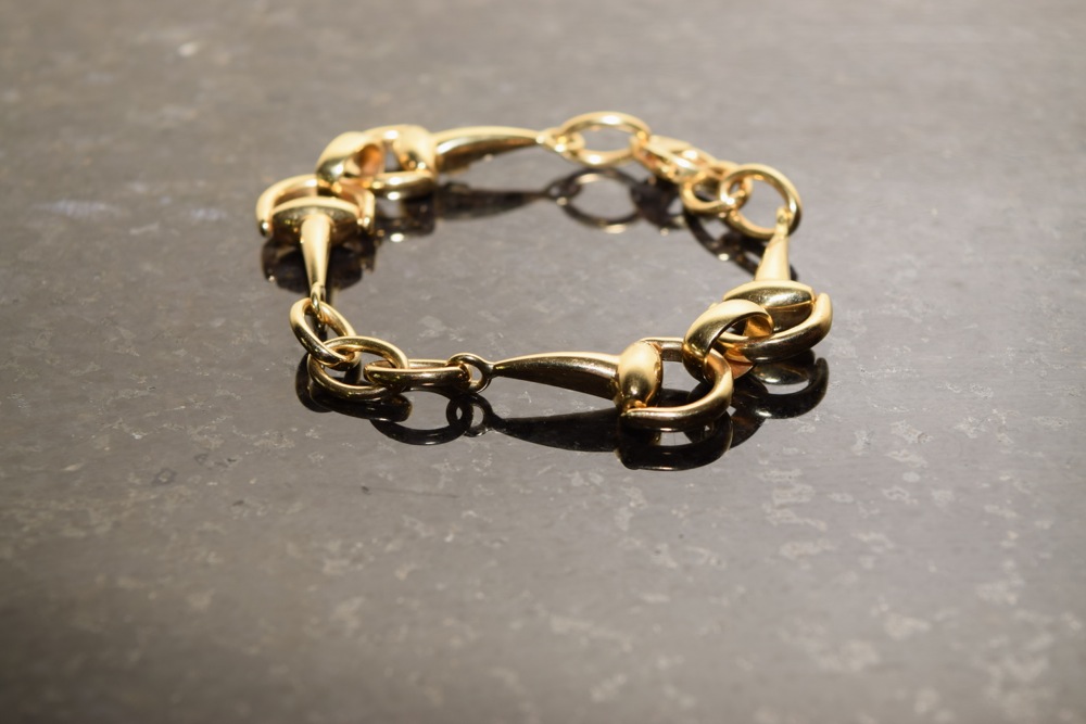 Roberto Coin 18K Gold Snaffle Bit Bracelet with Ruby