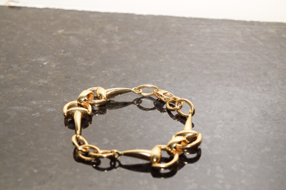 Roberto Coin 18K Gold Snaffle Bit Bracelet with Ruby