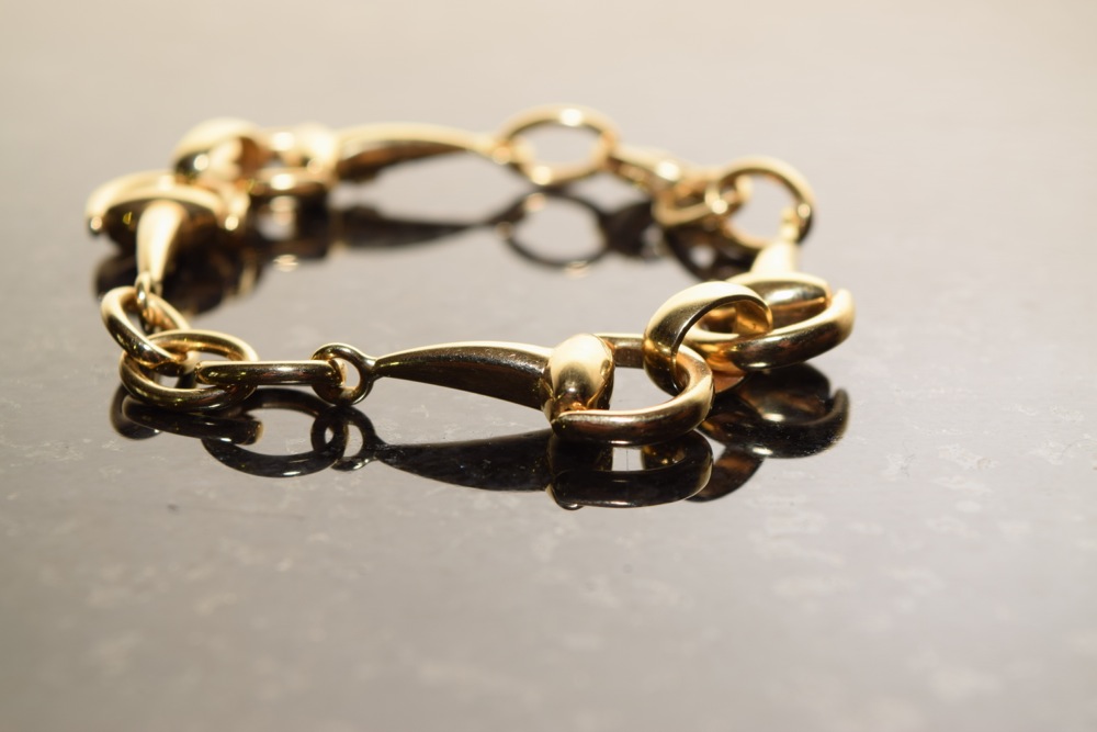 Roberto Coin 18K Gold Snaffle Bit Bracelet with Ruby