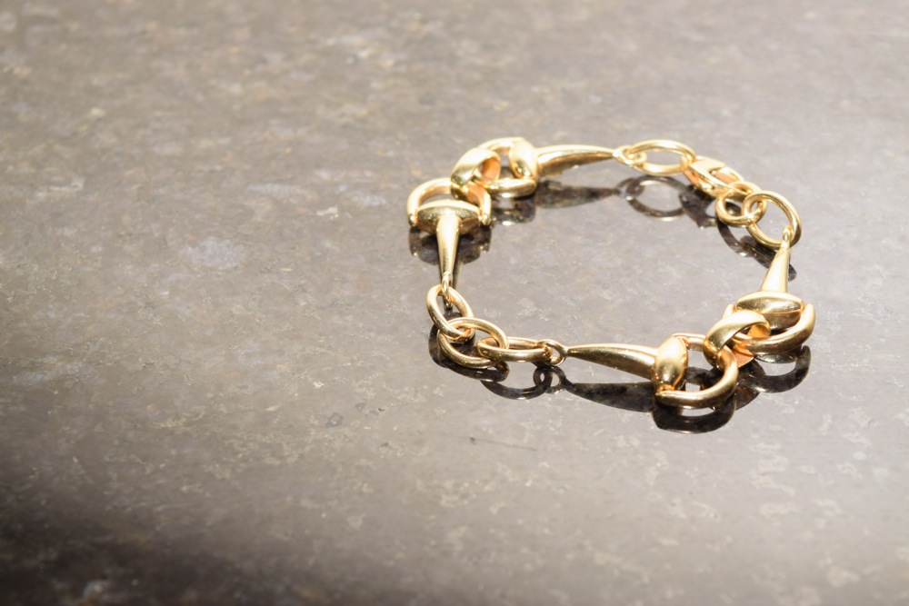 Roberto Coin 18K Gold Snaffle Bit Bracelet with Ruby
