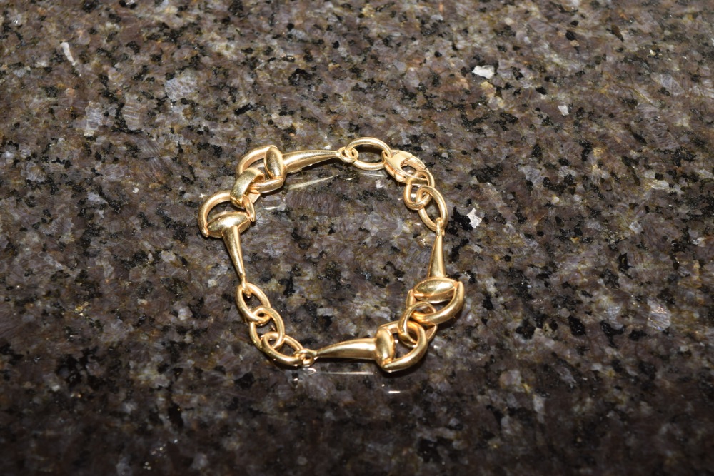 Roberto Coin 18K Gold Snaffle Bit Bracelet with Ruby