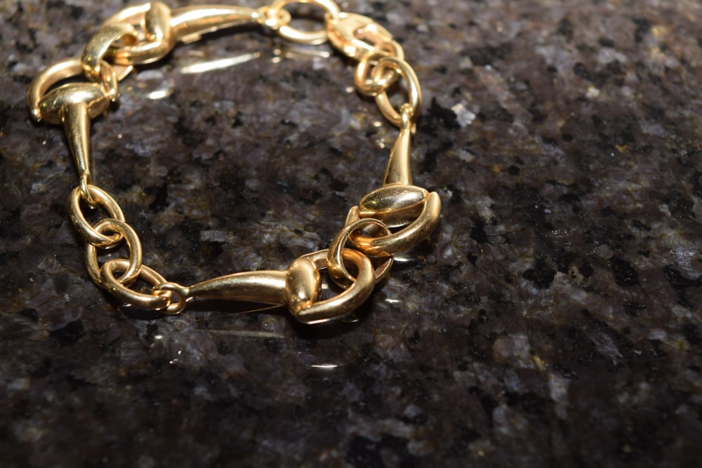 Roberto Coin 18K Gold Snaffle Bit Bracelet with Ruby