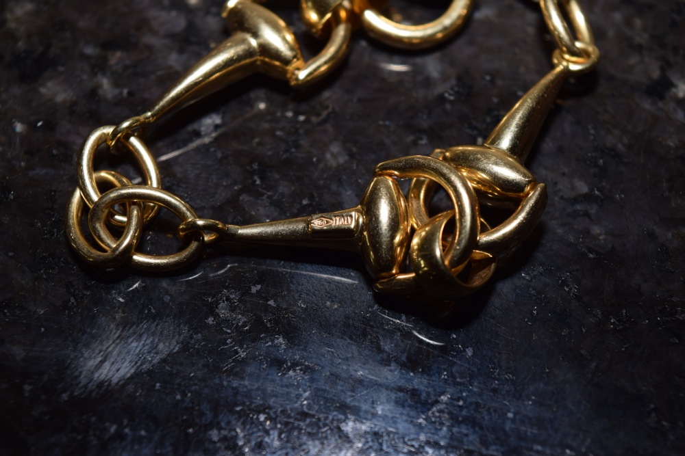 Roberto Coin 18K Gold Snaffle Bit Bracelet with Ruby