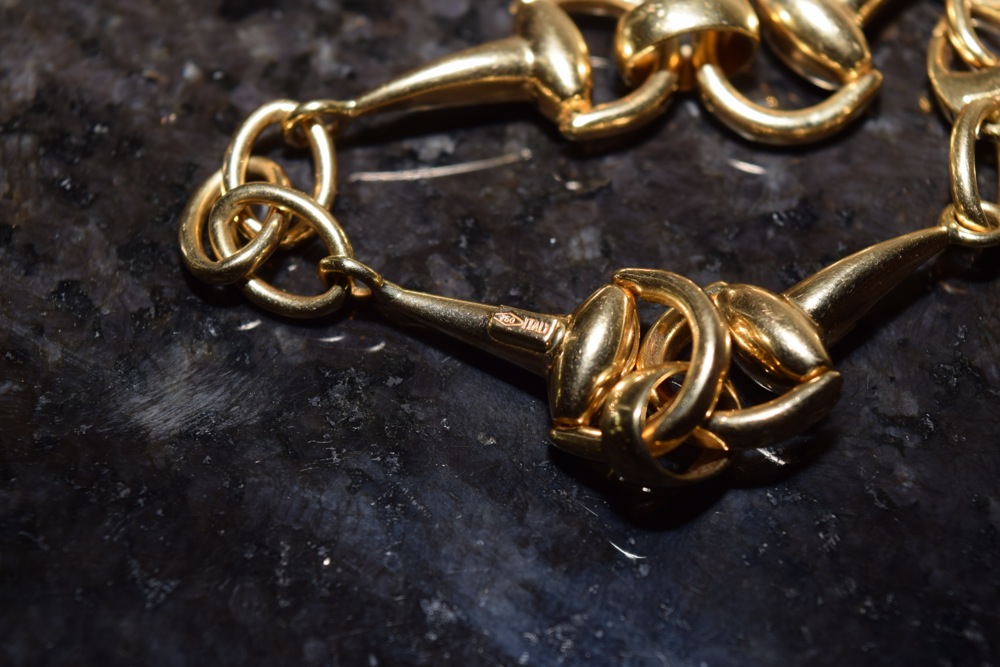 Roberto Coin 18K Gold Snaffle Bit Bracelet with Ruby