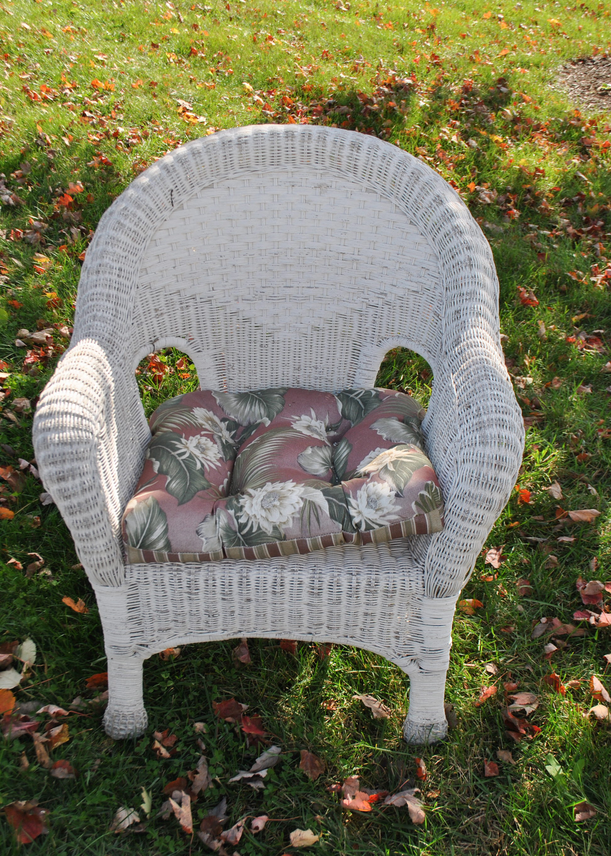 Four Piece Set of Outdoor Wicker Furniture