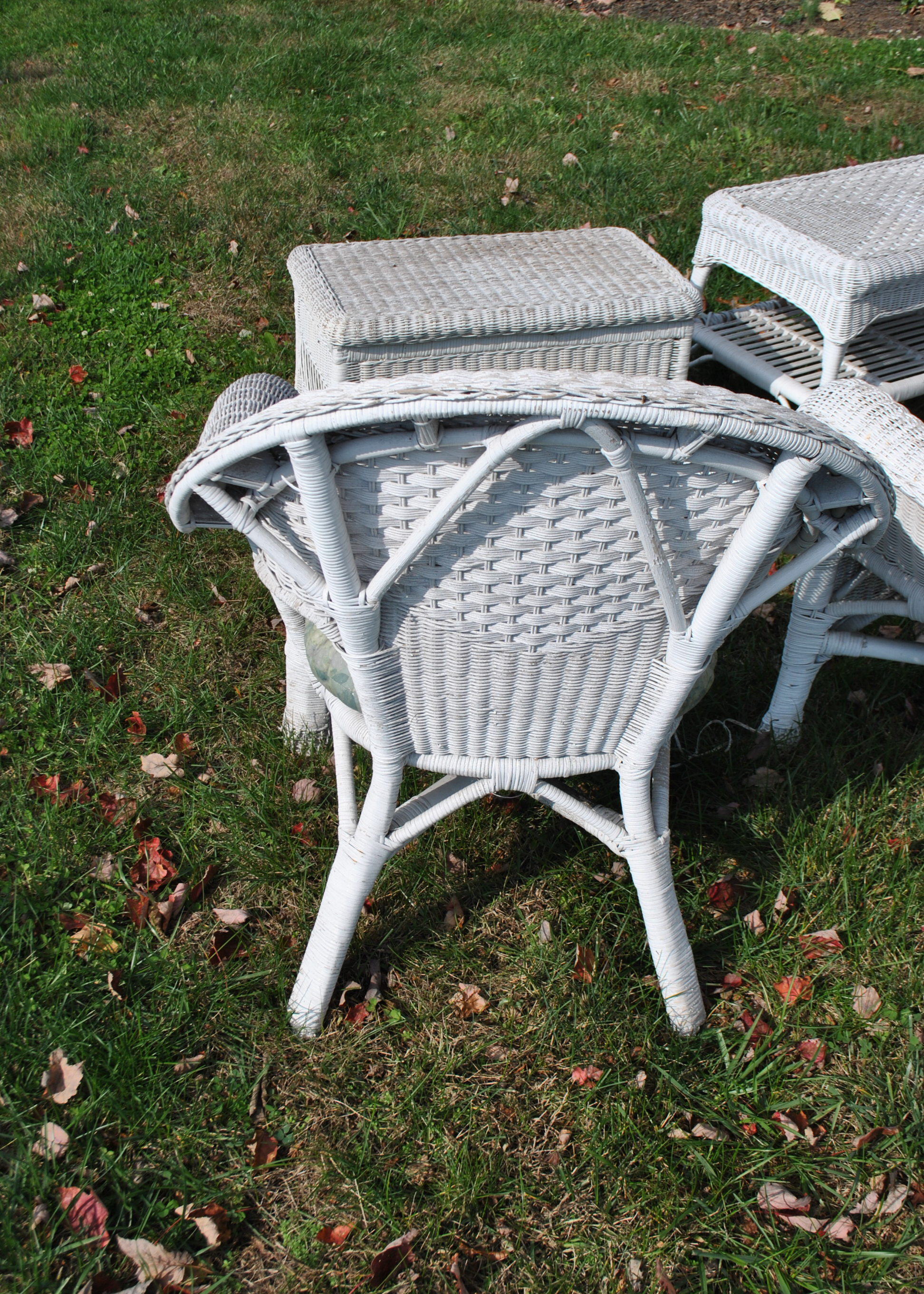 Five Piece Set of Outdoor Wicker Furniture