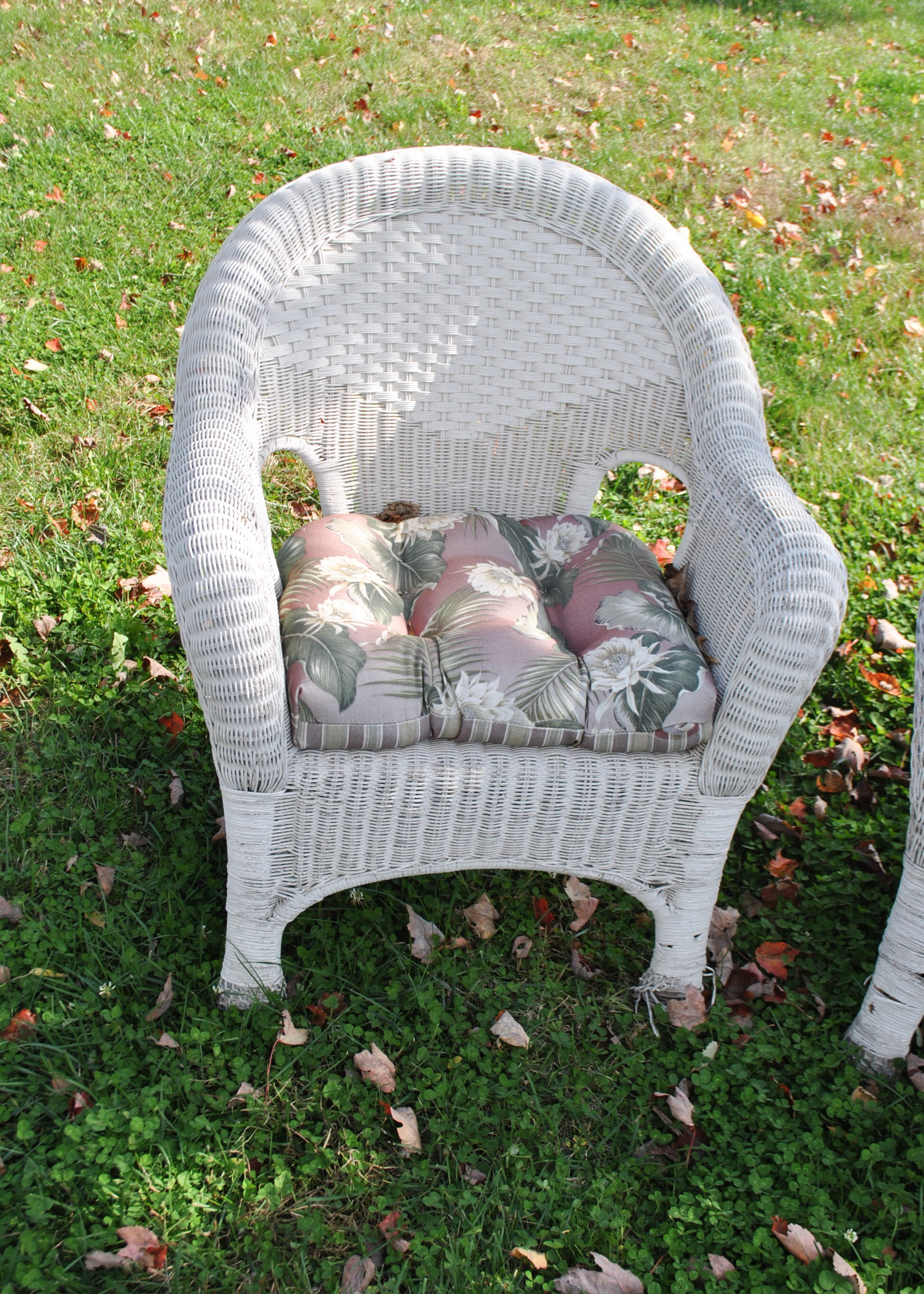 Four Piece Set of Outdoor Wicker Furniture