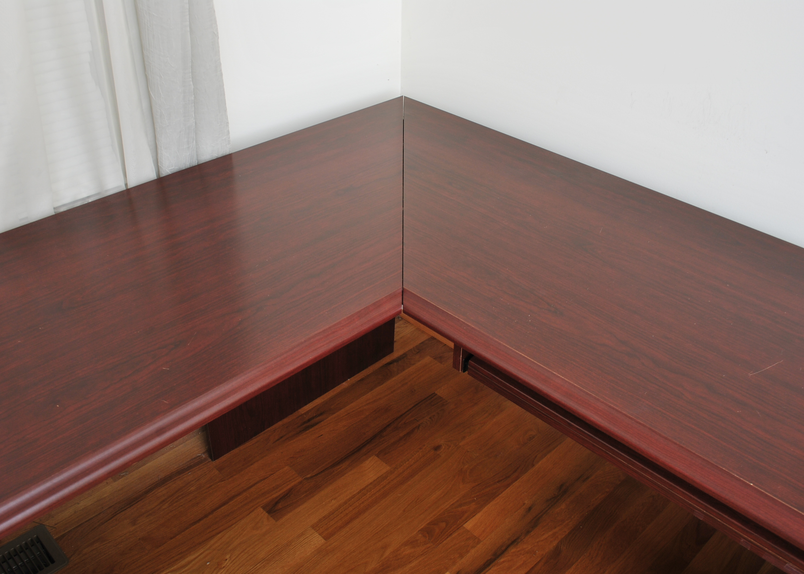 L-Shaped Corner Desk and Office Cabinet