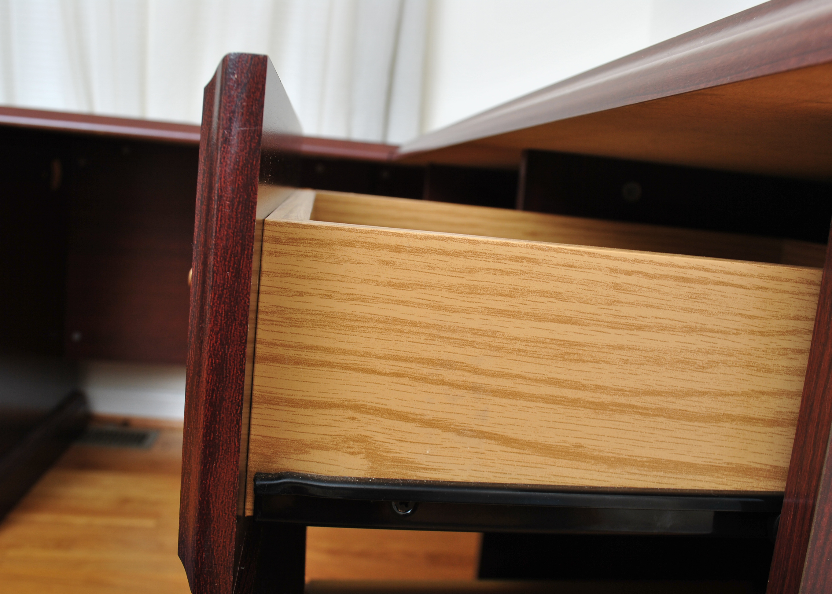 L-Shaped Corner Desk and Office Cabinet