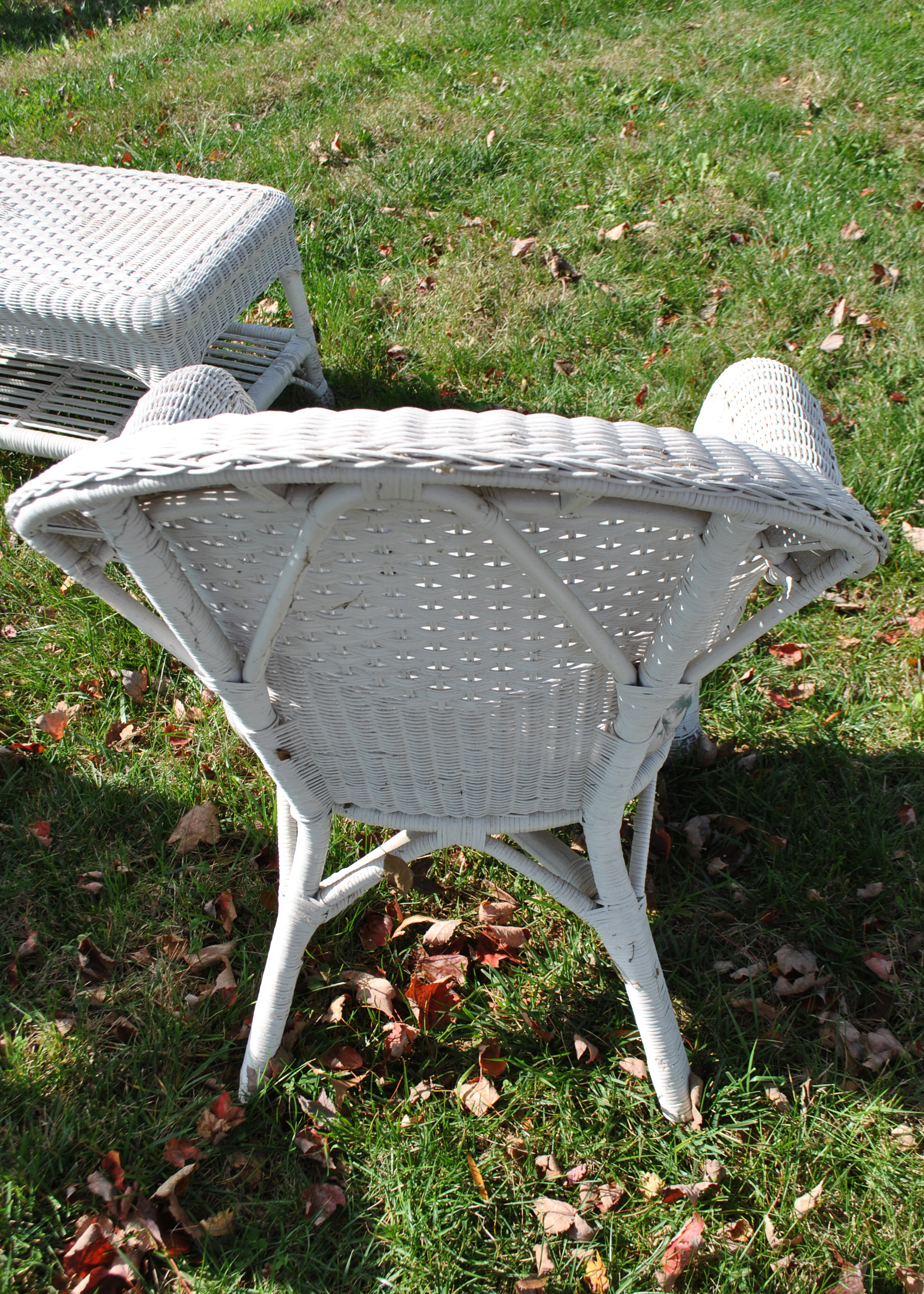Five Piece Set of Outdoor Wicker Furniture
