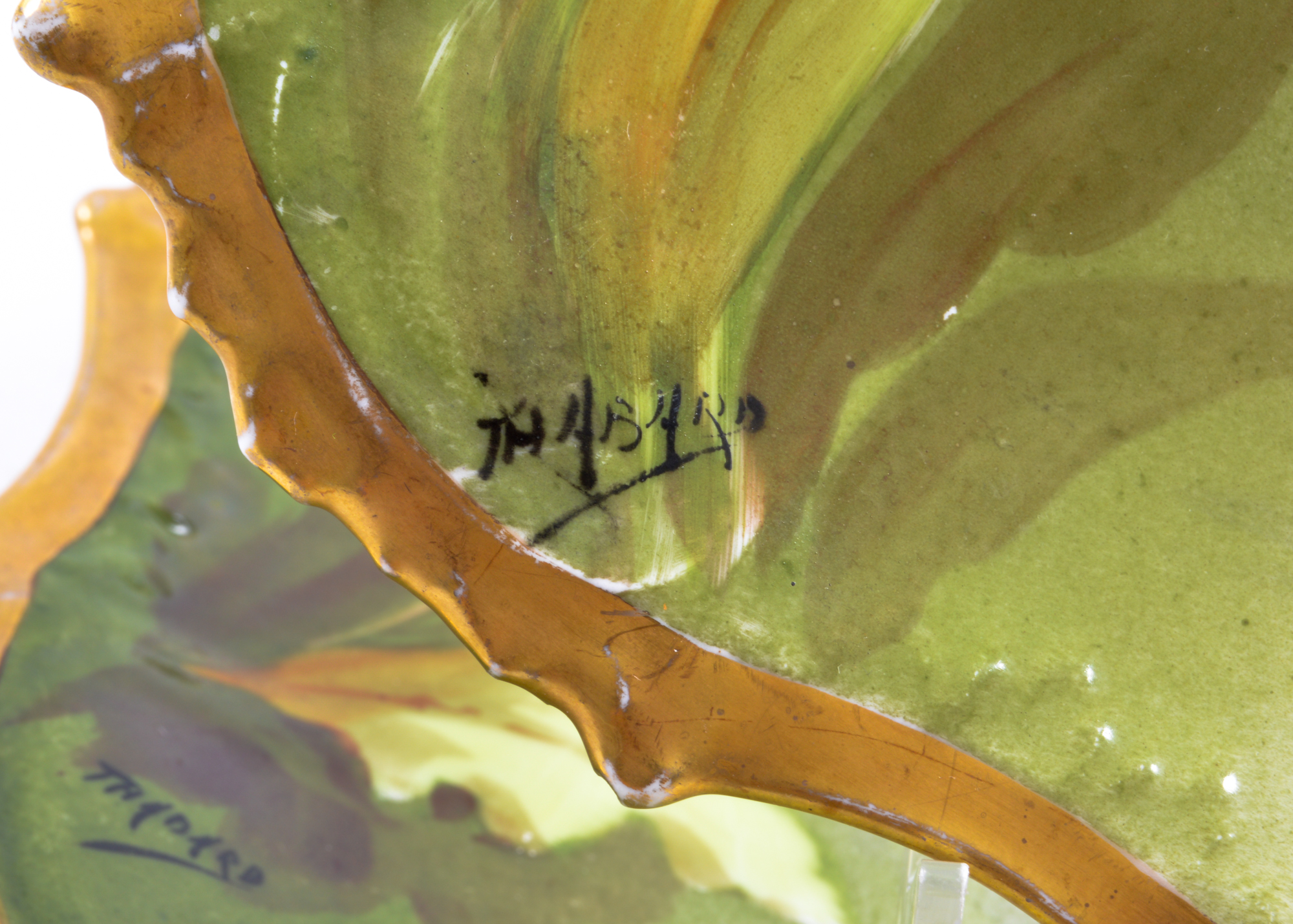 Limoges LS & S Porcelain Gold Gilt Painted Fish Plates