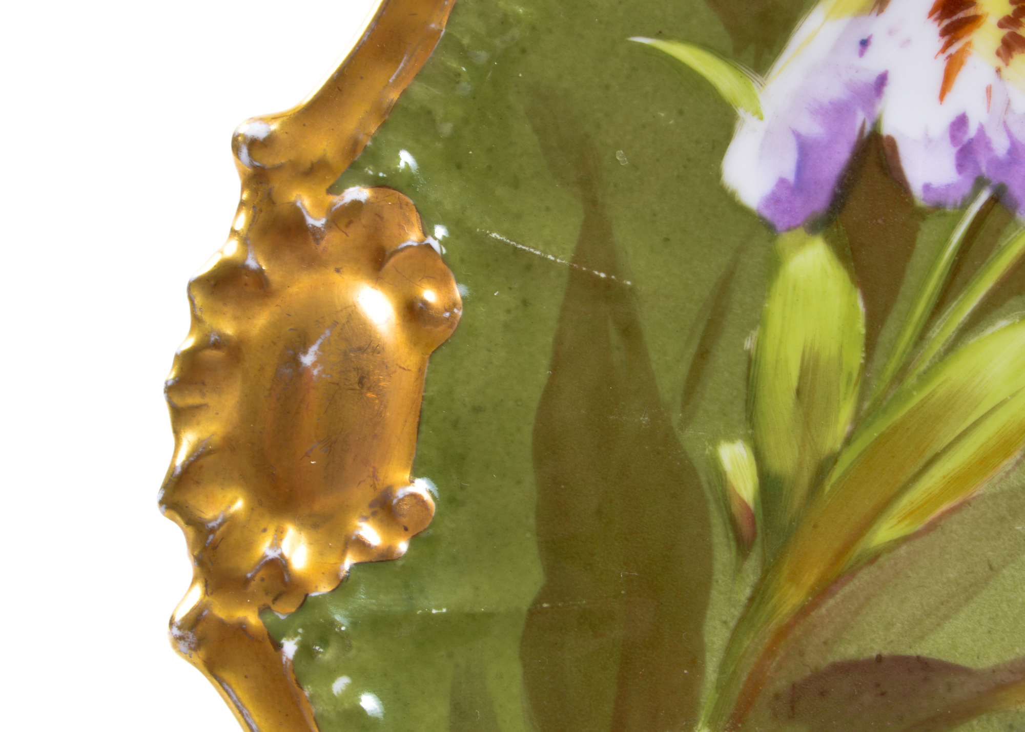 Limoges LS & S Porcelain Gold Gilt Painted Fish Plates