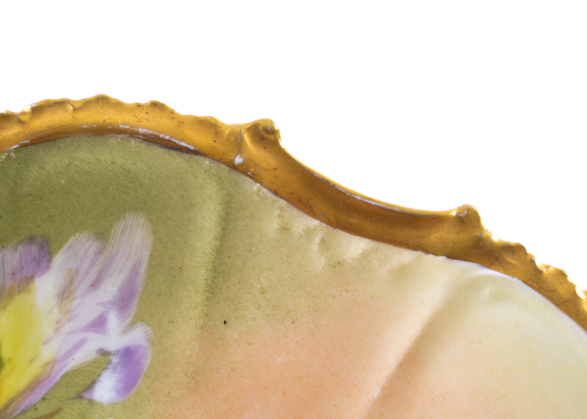 Limoges LS & S Porcelain Gold Gilt Painted Fish Plates