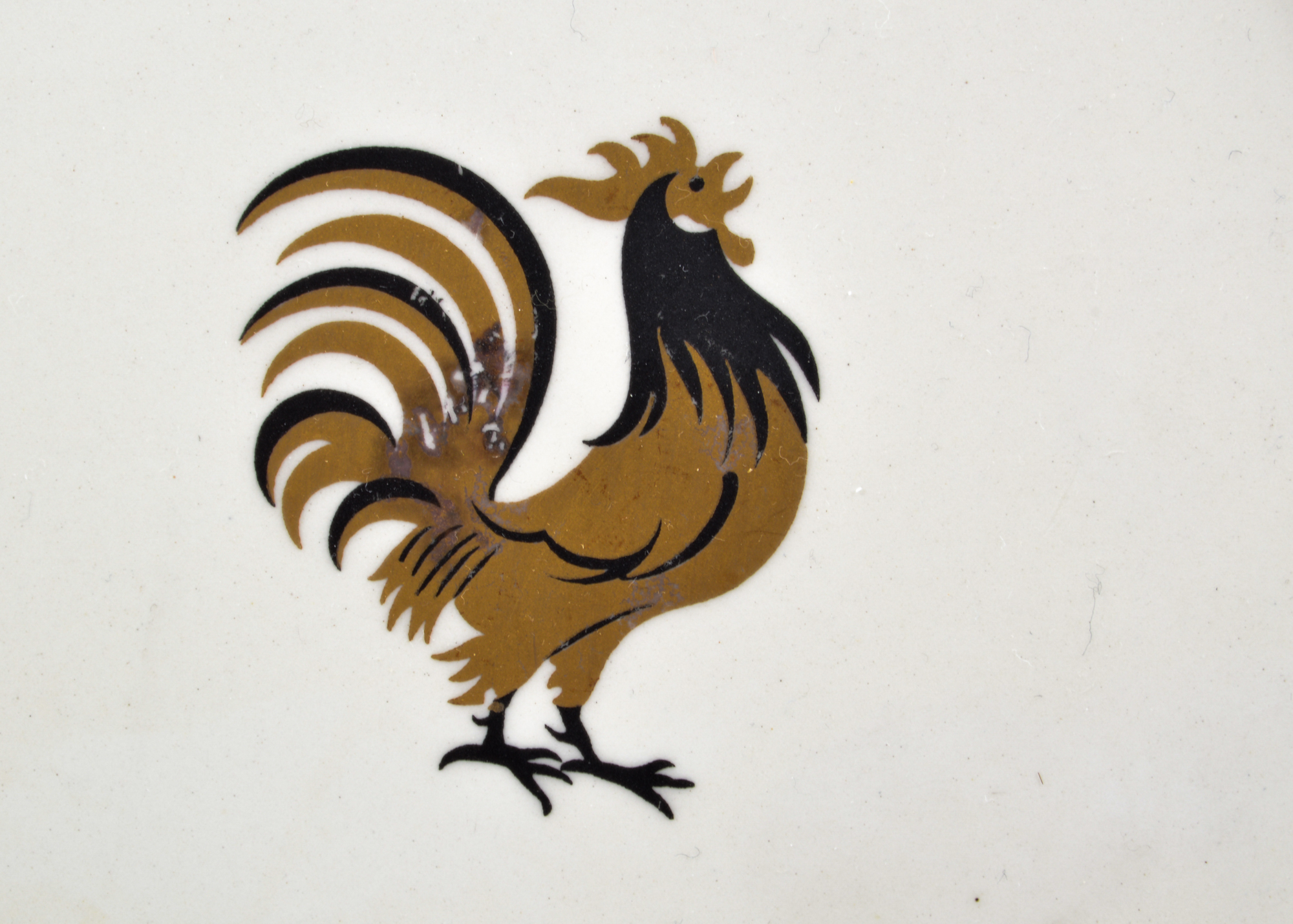 Seven Mid-Century Modern Taylor Smith Taylor Rooster Dishes