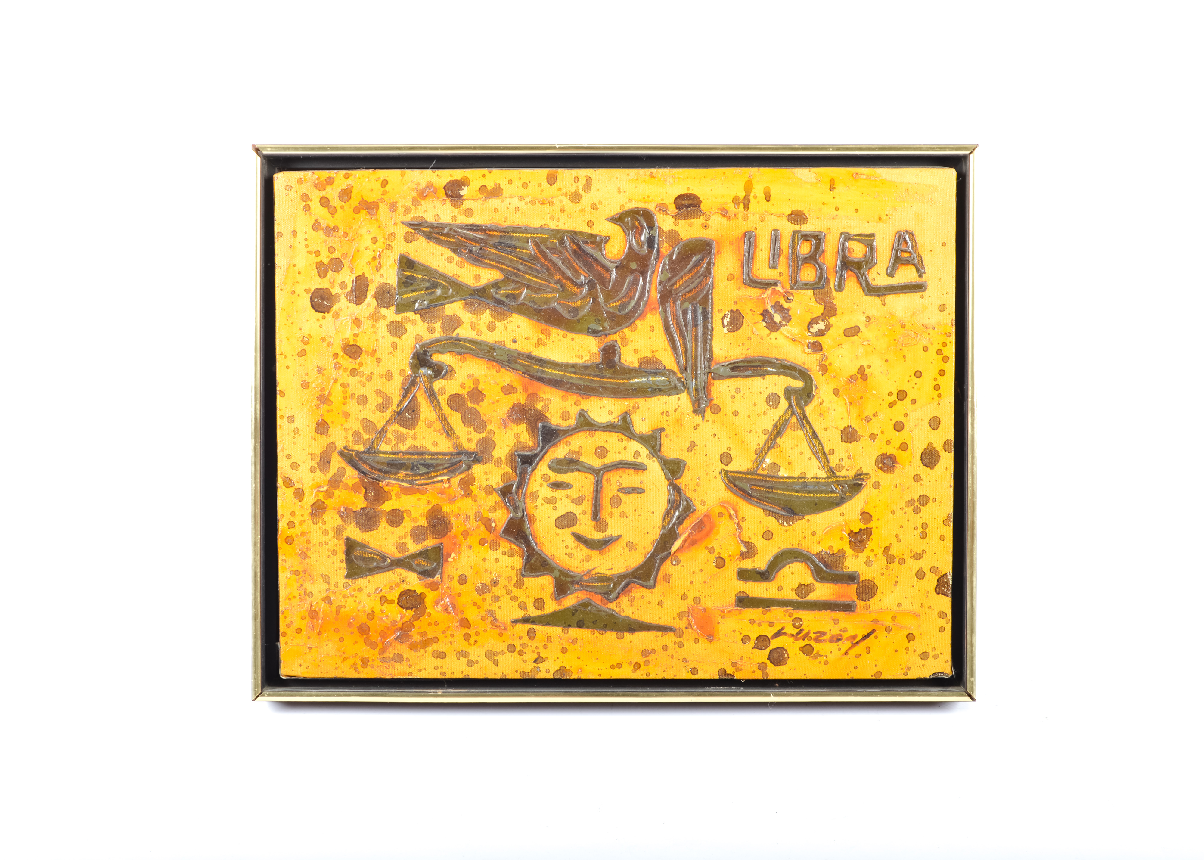 Signed, Original Mid-Century Oil on Canvas Painting by Luzon