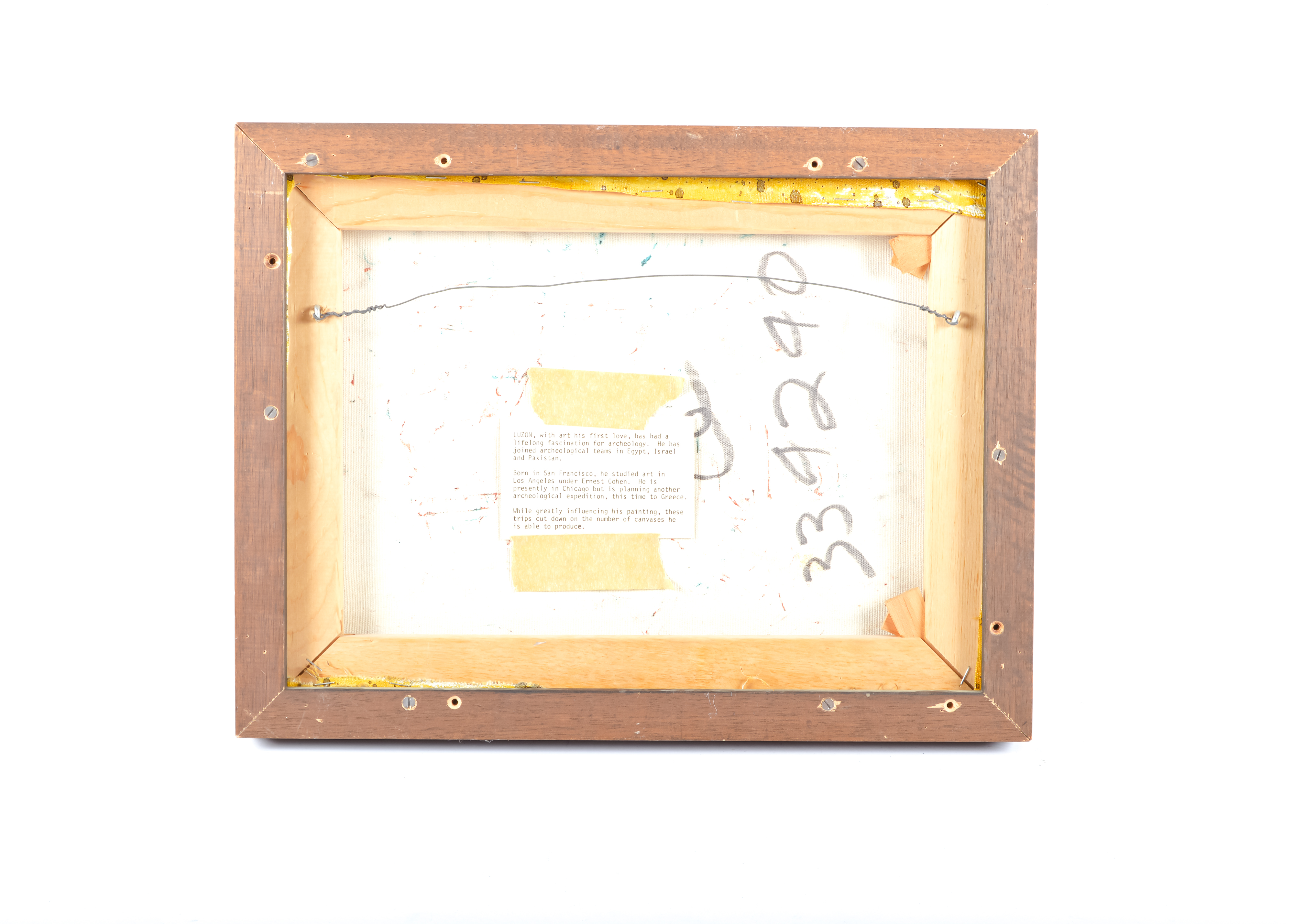 Signed, Original Mid-Century Oil on Canvas Painting by Luzon