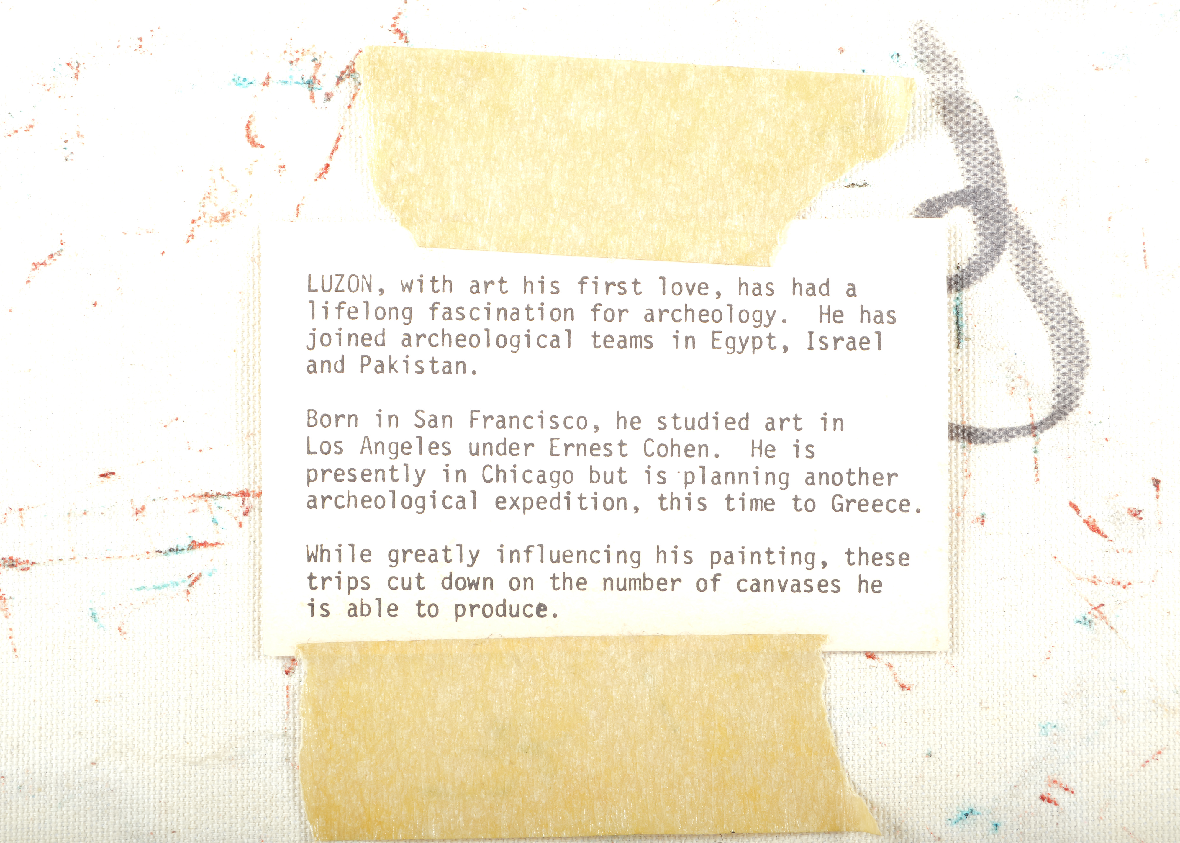 Signed, Original Mid-Century Oil on Canvas Painting by Luzon