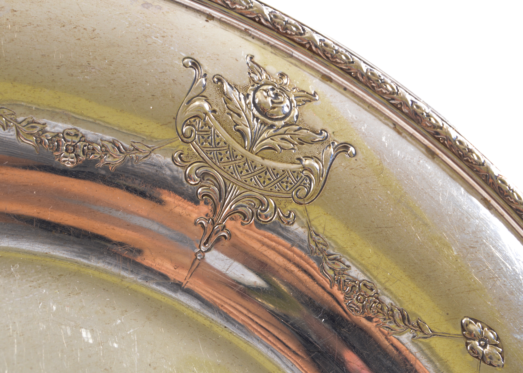 Two Monogrammed Sterling Silver Plates