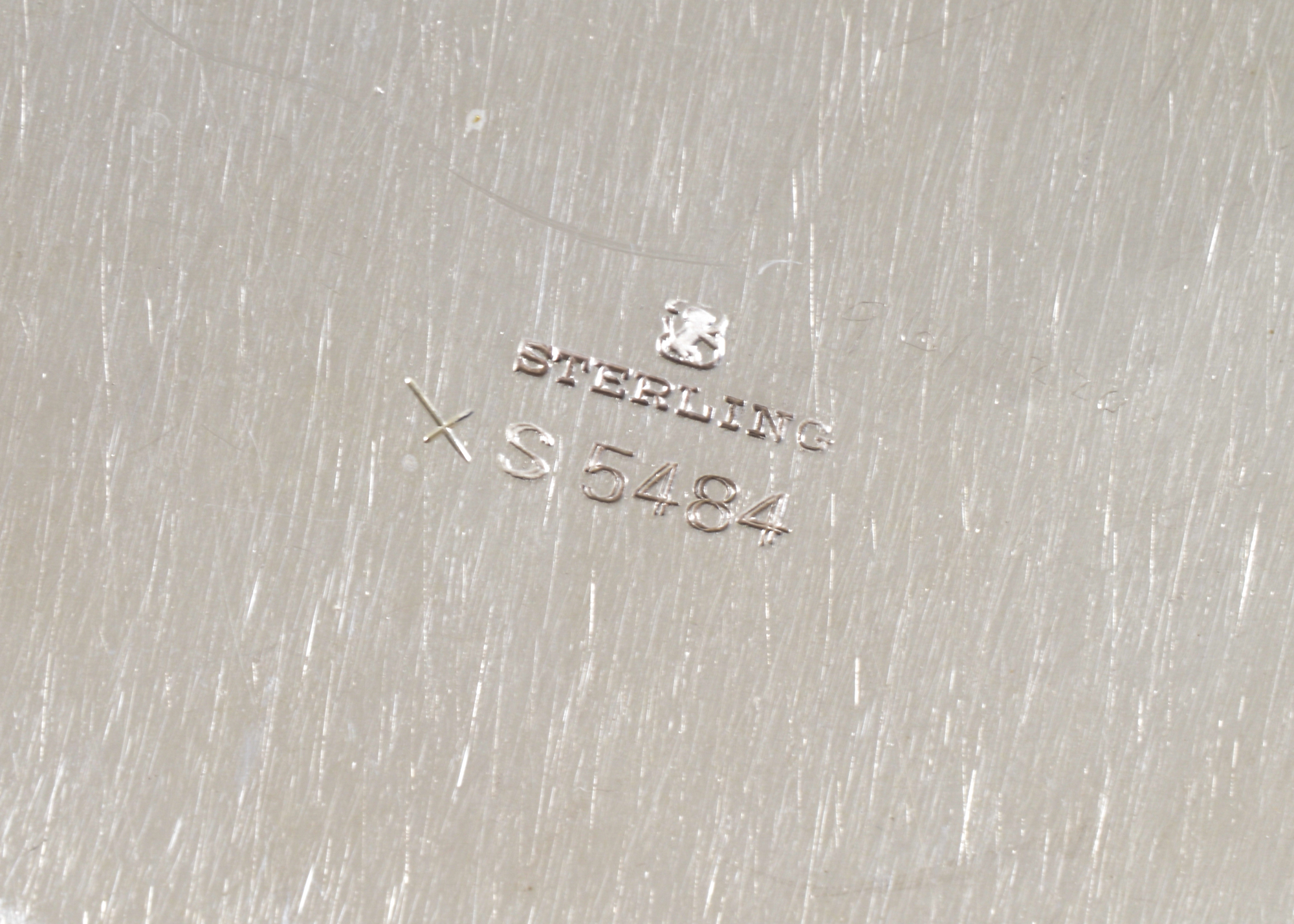 Two Monogrammed Sterling Silver Plates