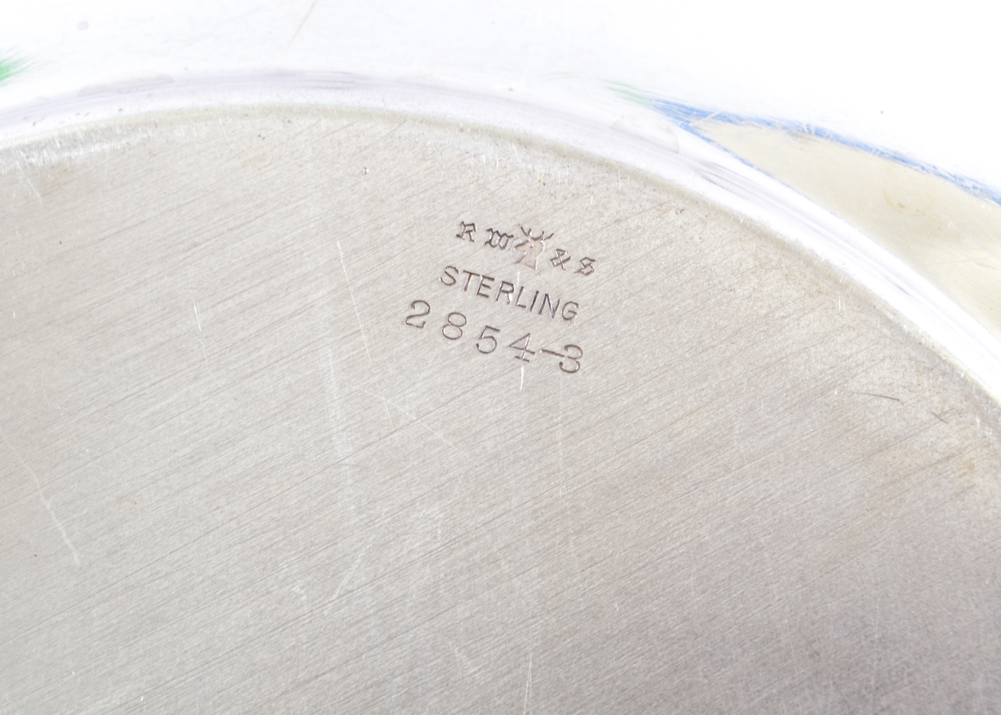 Two Monogrammed Sterling Silver Plates