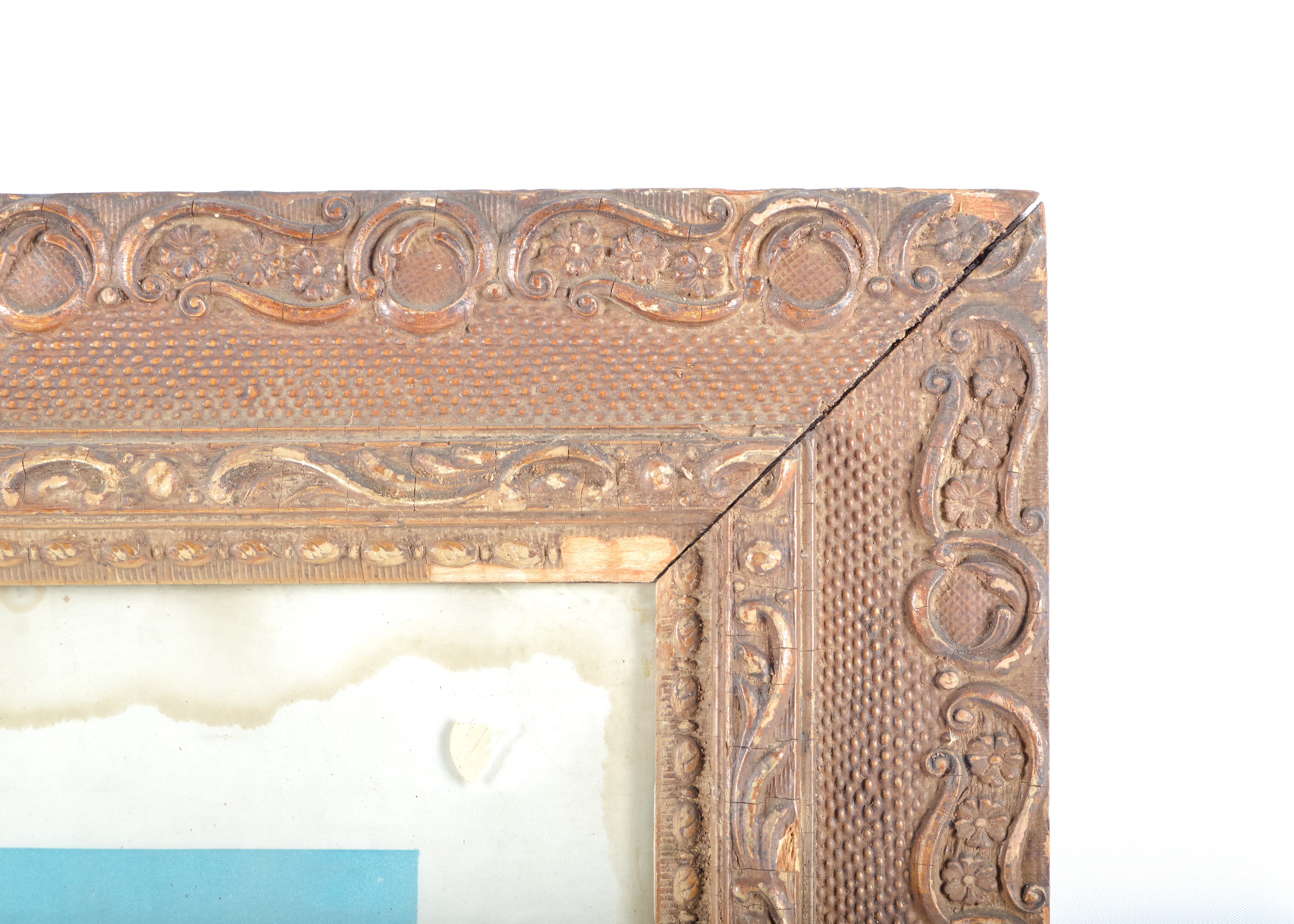 Framed Antique "Bombardment of San Juan" Chromolithograph