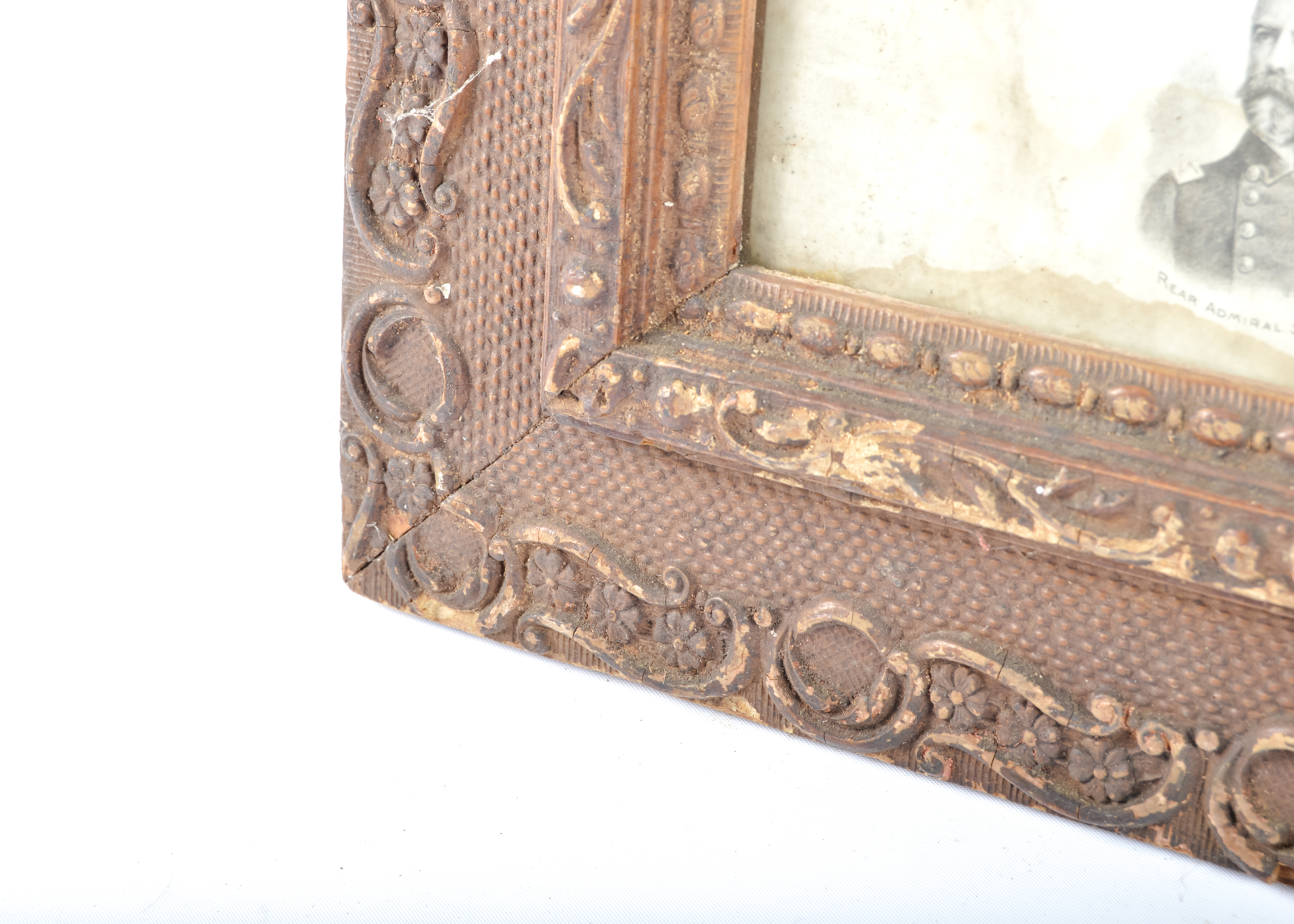 Framed Antique "Bombardment of San Juan" Chromolithograph