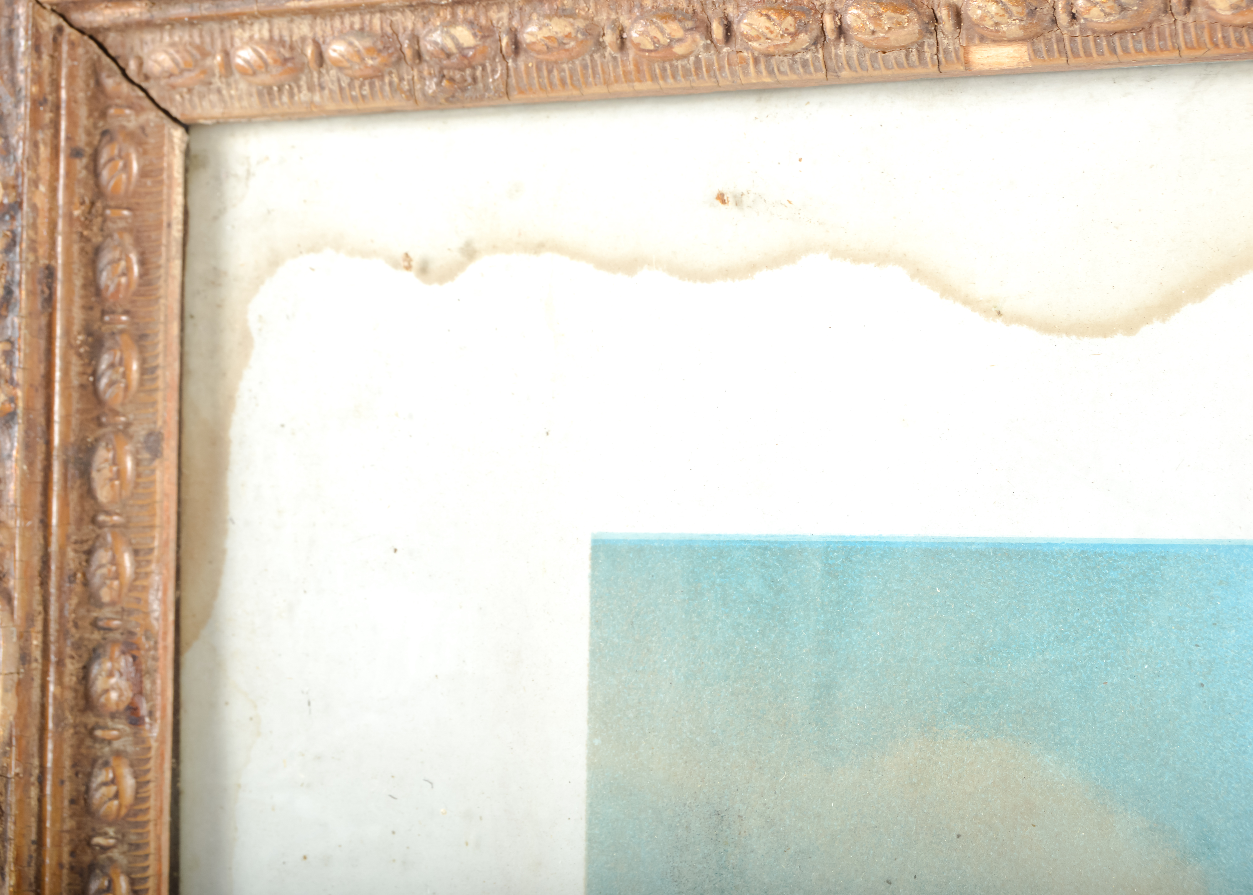 Framed Antique "Bombardment of San Juan" Chromolithograph