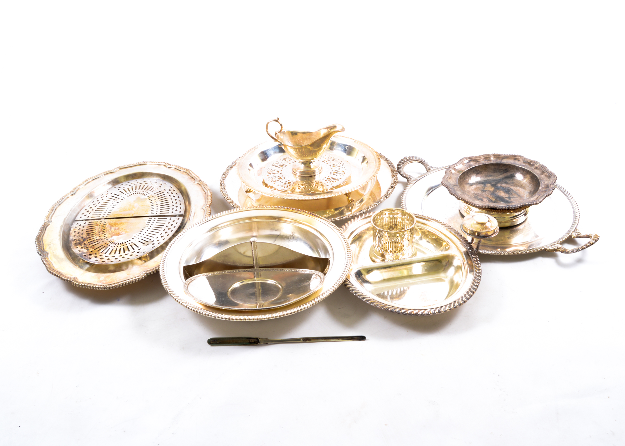 Various Silver Plated Serving Pieces