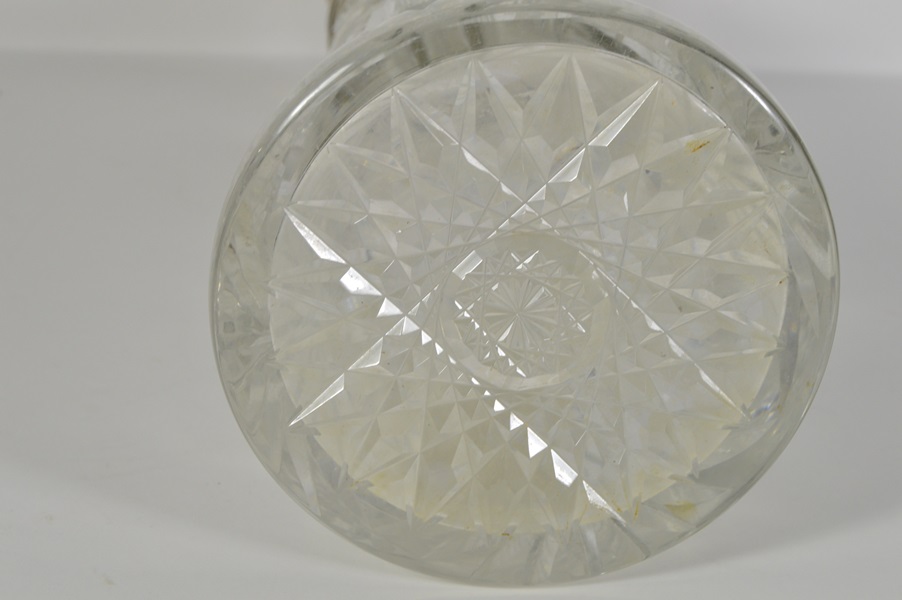 Cut Crystal and Silver Plate Decanter