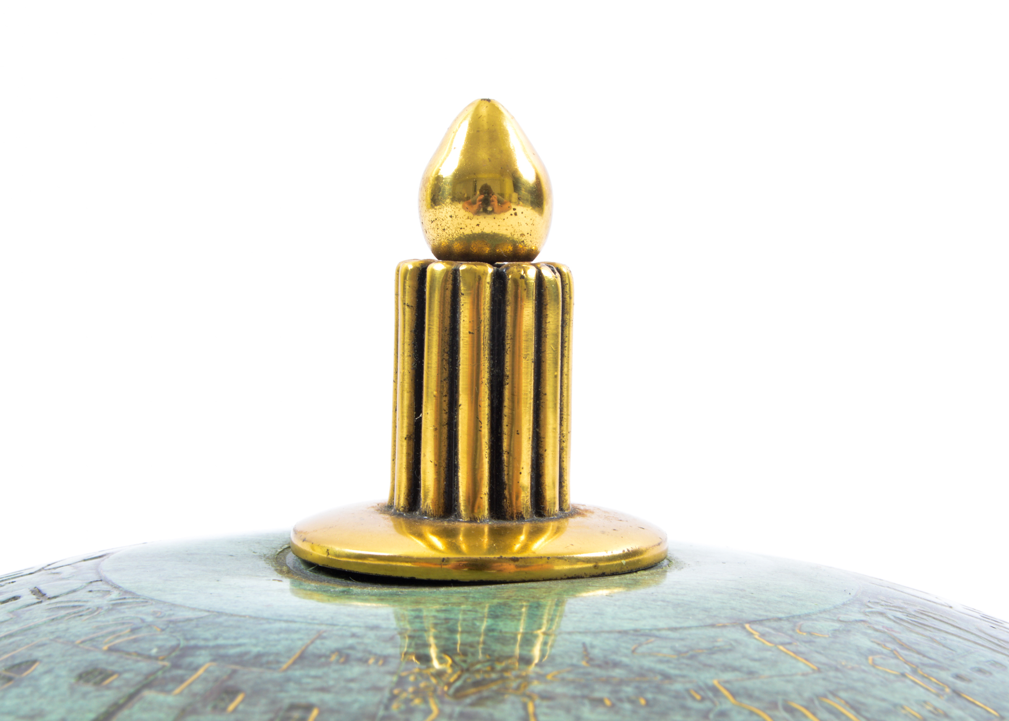 Enamel and Brass Israel Lidded Bowl