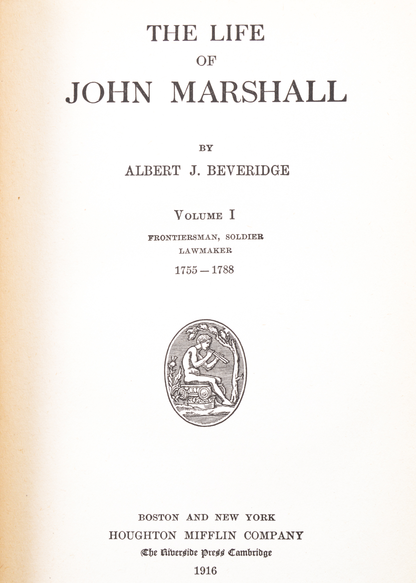 1916 Signed Four Volume Set of "The Life of John Marshall"