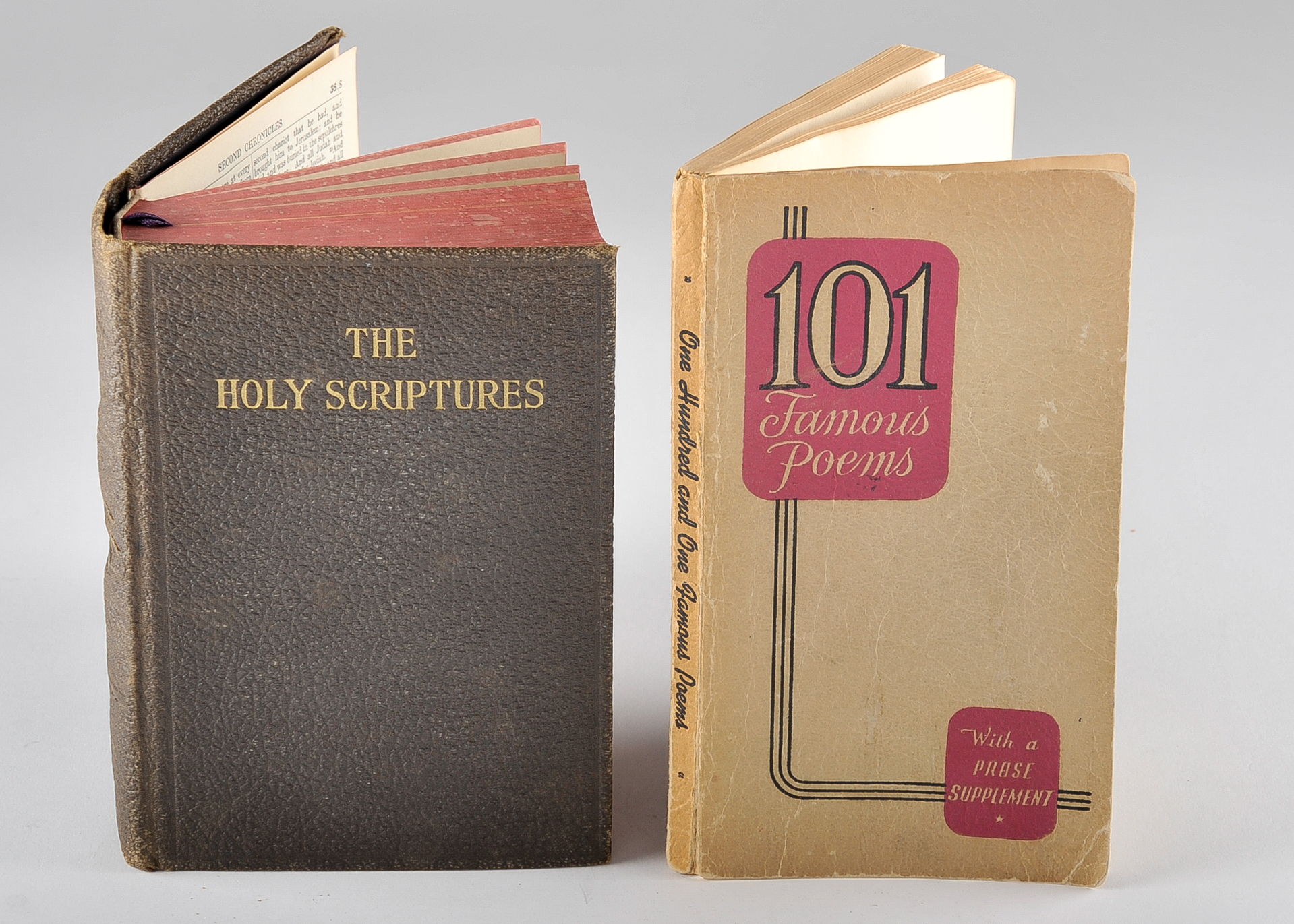 Vintage Book of the Holy Scriptures & 101 Famous Poems