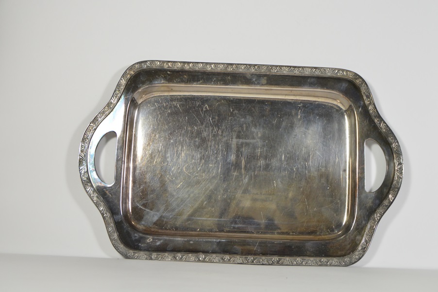 Wallace Silver Plated Tea Set and Wilcox Tray