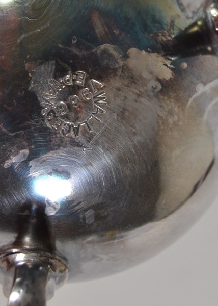 Wallace Silver Plated Tea Set and Wilcox Tray