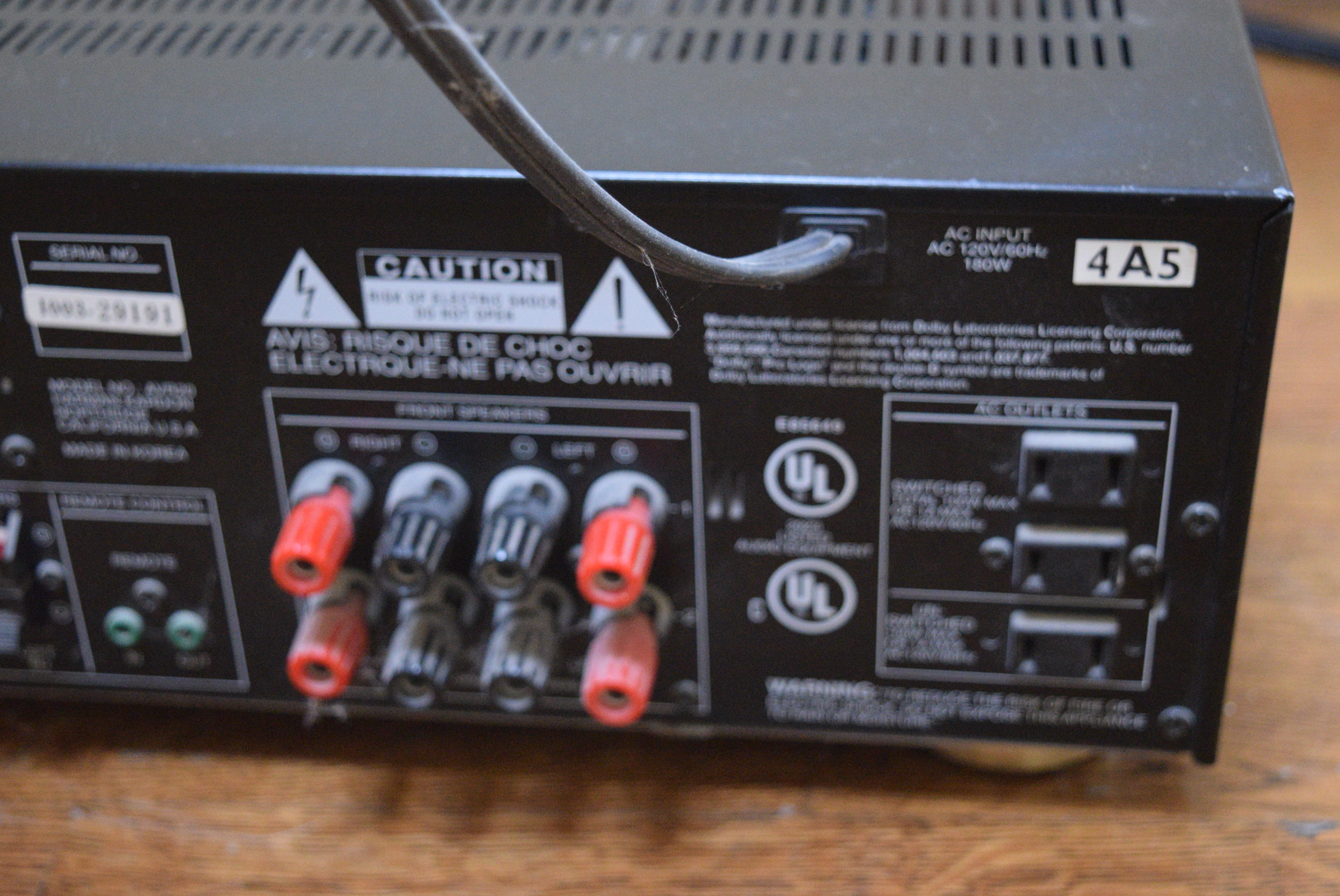 Harman/Kardon AVR 20 Audio Receiver