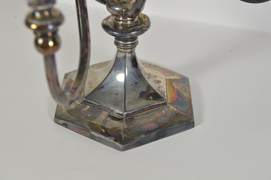 Wilcox Silver Plate Three Arm Candelabra