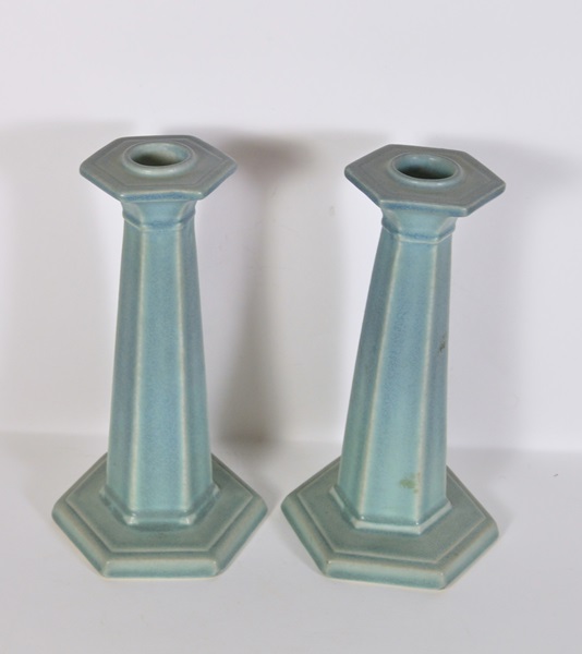 1923 Rookwood Pottery Candlesticks