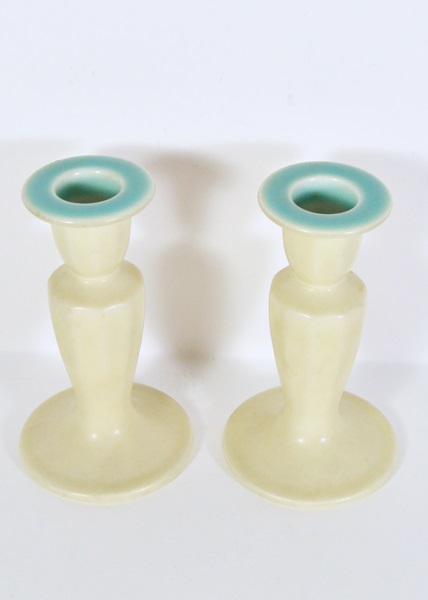 1929 Rookwood Pottery Candlesticks