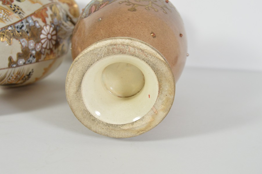 Pair of Hand Painted Asian Vases