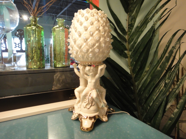 Porcelain Cherub Accent Lamp