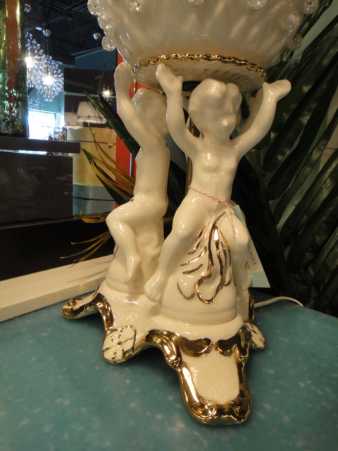 Porcelain Cherub Accent Lamp